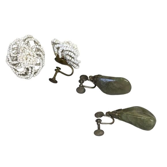 Vintage Jewelry Lot Beads Rhinestones Marked Unmarked Mix Wearable Sellable - Picture 11 of 11